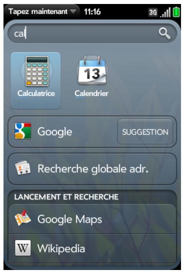 PALM PALM PRE 2 - Communication avec un contact - 1