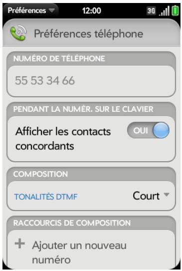 PALM PALM PRE 2 - Personnalisation des paramètres du téléphone - 1
