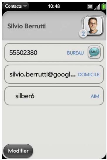 PALM PALM PRE PLUS - Communication avec un contact - 1