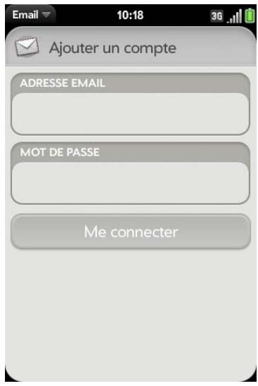 PALM PALM PRE PLUS - Configuration de l'application email - 1