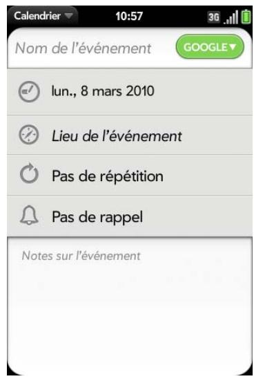 PALM PALM PRE PLUS - Création d'un événement se déroulant sur une journée entière (sans heures) - 1