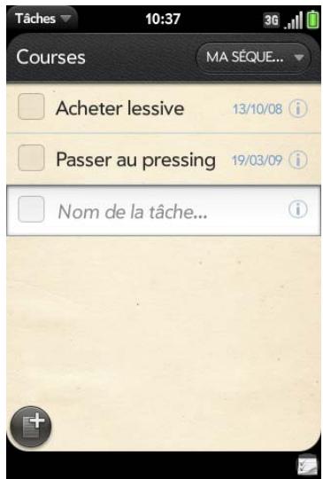 PALM PALM PRE PLUS - Création d'une tâche - 1