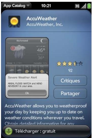 PALM PALM PRE PLUS - Ouvrez app catalog - 2