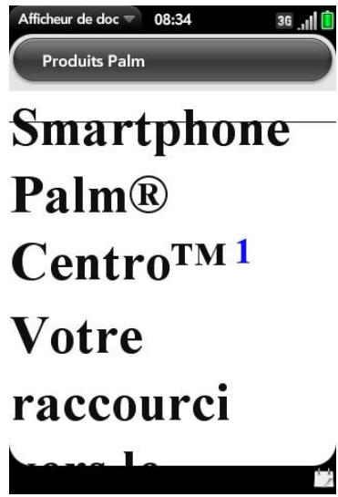 PALM PALM PRE PLUS - Affichage des propriétés d'un fichier - 2