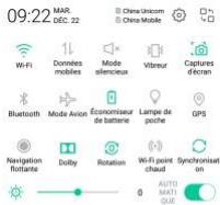 HISENSE C1 - Ouverture du panneau des notifications - 2
