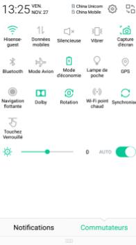 HISENSE C20 - Ouverture du panneau des notifications - 2