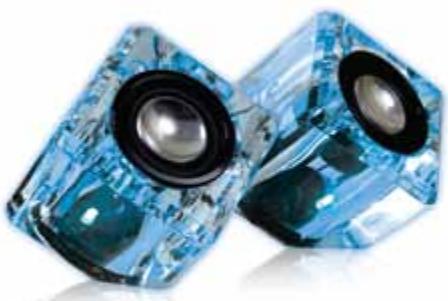 ISOUND ICE CRYSTAL CLEAR COMPACT SPEAKERS - COMMENT BRANCHER VOS ENCEINTES ICE SPEAKERS ET LES UTILISER AVEC UN ORDINATEUR/PORTABLE: - 1