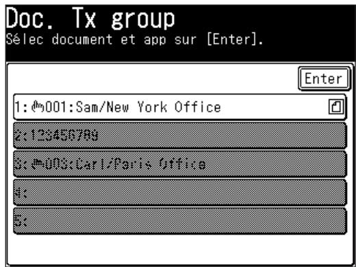 MURATEC F560 - Effacement d'un document enregistré dans une boîte d'envoi groupe - 2