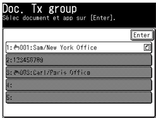 MURATEC F560 - Impression d'un document enregistré dans une boîte d'envoi groupe - 1