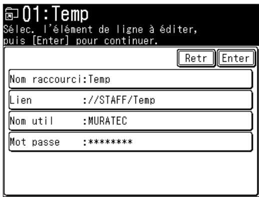 MURATEC F560 - Editor un raccourci dossier - 3