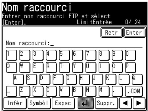 MURATEC F560 - Enregistrement d'un serveur FTP vers un raccourci - 6