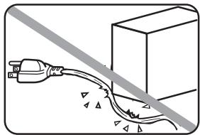 MURATEC F560 - Ne posez pas de meuble ou autre équipement sur le cordon d'alimentation - 1