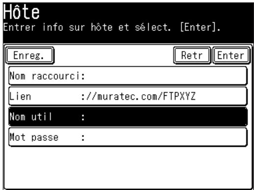 MURATEC F560 - Numérisation de documents vers un serveur FTP - 5