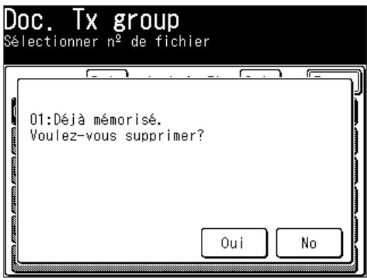 MURATEC F560 - Effacement d'un document enregistré dans une boîte d'envoi groupe - 4