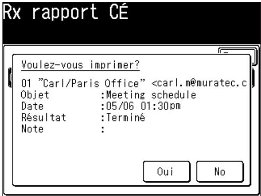 MURATEC F560 - Consulter l'historique de réception d'e-mail - 3