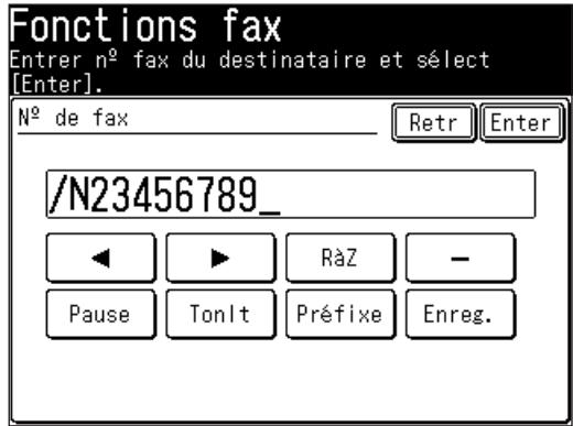 MURATEC F560 - Emission de fax par numérotation avec préfixe - 1