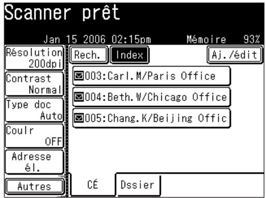 MURATEC F560 - Utiliser la fonction [Index] - 3