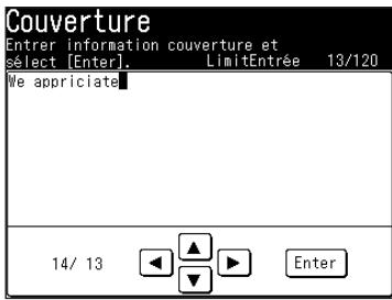 MURATEC F560 - Saisie du message de la couverture - 3