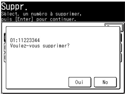 MURATEC F560 - Effacement d'un numero de la liste de nombres bloqués - 3