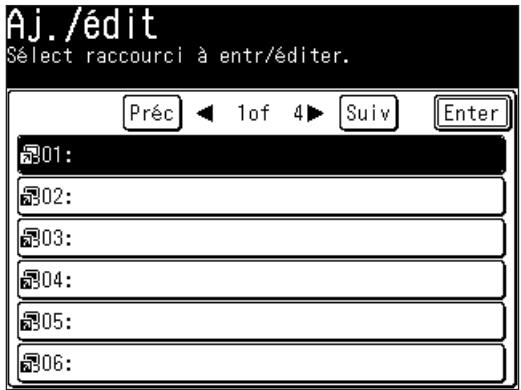 MURATEC F560 - Enregistrement d'un serveur FTP vers un raccourci - 4