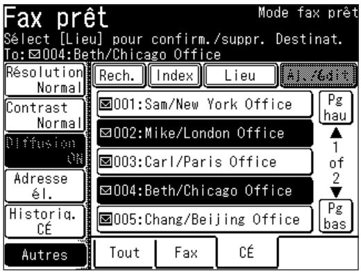 MURATEC F560 - Vérifier l'arrivée de nouveaux couriers électroniques - 3