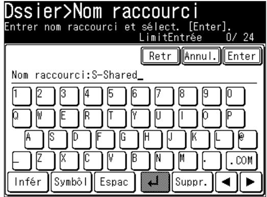 MURATEC F560 - Enregistrer un raccourci dossier à partir de l'écran parcourir - 4