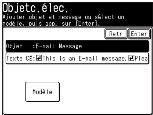 MURATEC F560 - Editor la ligne d'objet et le message texte - 2