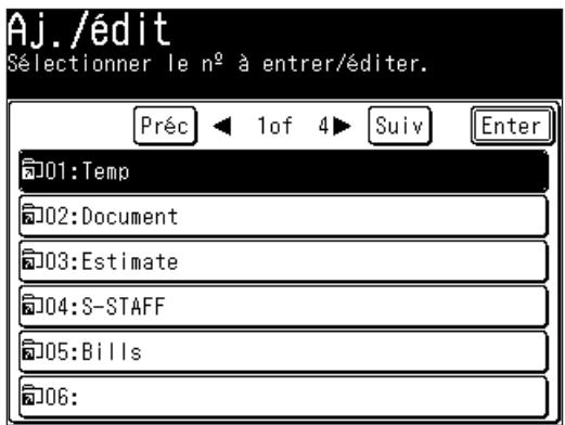 MURATEC F560 - Editor un raccourci dossier - 2