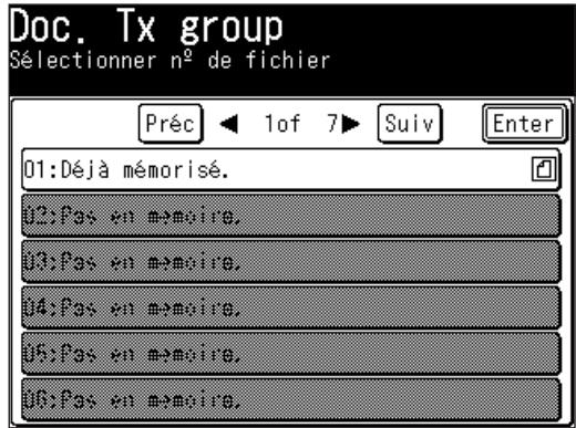 MURATEC F560 - Sélectionnez le numéro du fichier que vous pouze imprimer. - 1