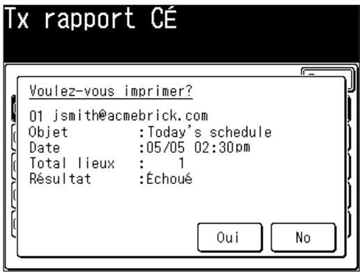 MURATEC F560 - Consulter l'histoire d'envoi d'e-mail - 3
