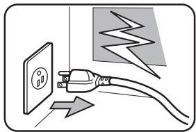 MURATEC F560 - Pendant les orages, débranchez la prise - 1