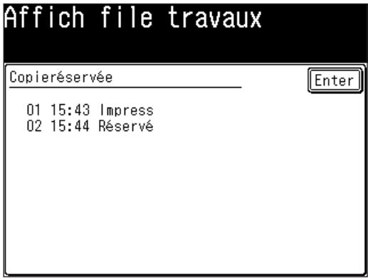 MURATEC F560 - Consultation de la file d'attente d'impression de copie - 3