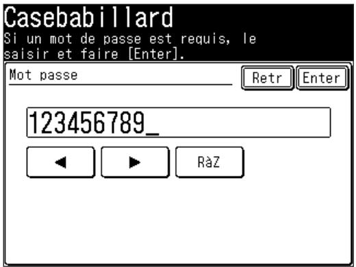 MURATEC F560 - Saisie d'un mot de passer ITU-T - 1