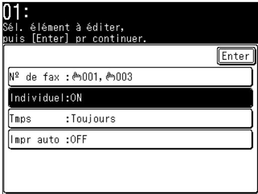 MURATEC F560 - Réglages individuels - 1