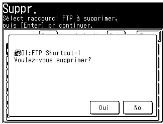 MURATEC F560 - Effacer un raccourci FTP - 3