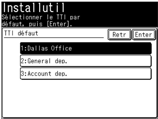 MURATEC F560 - Sélection du TTI par défaut - 1