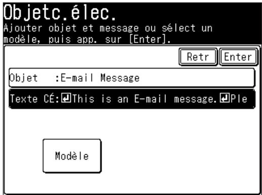 MURATEC F560 - Editor la ligne d'objet et le message texte - 4