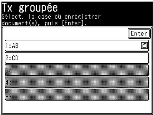MURATEC F560 - Enregistrement d'un document en vue d'un envoi groupe - 1