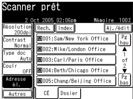 MURATEC F560 - Envoyer un document par e-mail - 2