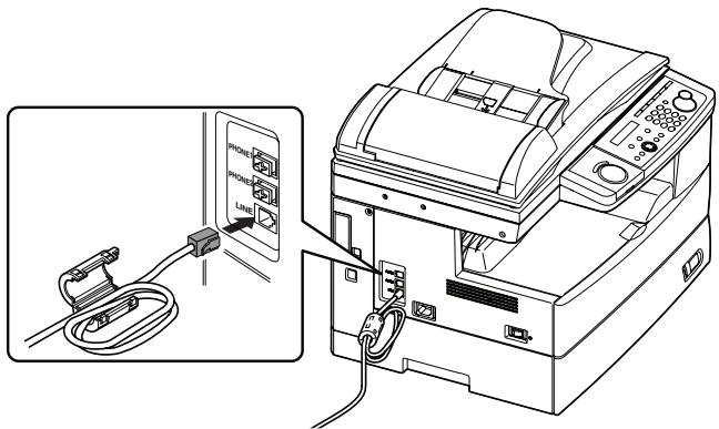 MURATEC MFX-1330 - Raccordement de la ligne téléphonique - 1