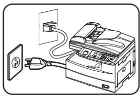 MURATEC MFX-1330 - Près d'une prise de téléphone et d'une prise de courant CA - 1