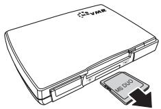 NEUROS VIDEO RECORDER 2 - Insertion de la carte Duo Memory Stick (MS) - 2