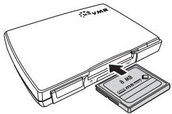 NEUROS VIDEO RECORDER 2 - Insertion de la carte Compact Flash (CF) - 1