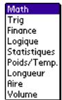 PALMOME TREO 600 - Sélection de fonctions en mode Calculatrice avancée - 3