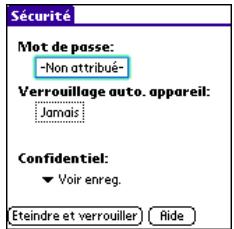 PALMOME TREO 600 - Verrouillage du mot de passe système - 1