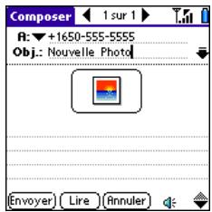 PALMOME TREO 600 - Création et envoi d'un message multimédia - 1