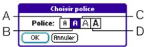 PALMOME TREO 600 - Modification de la police de l'écran - 1