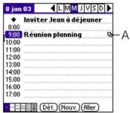 PALMOME TREO 600 - Planification d'un événement récurrent - 2
