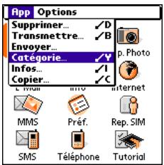 PALMOME TREO 600 - Réorganisation des applications par catégorie - 1