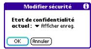PALMOME TREO 600 - Choix d'options dans une liste de sélection - 1